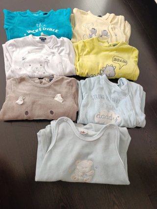 Lote de 7 Pijamas para Bebé Talla 12 Meses