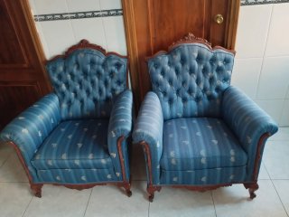 2 Butacas Clásicas Azules