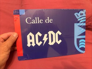Placa Metálica Calle AC/DC 20x30cm