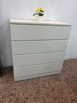 Cajonera blanca moderna para ropa – 4 cajones