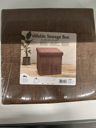 Puf de Almacenaje Plegable Marrón