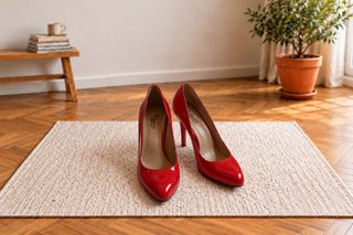 Zapatos rojos de charol, tacón de aguja, 39