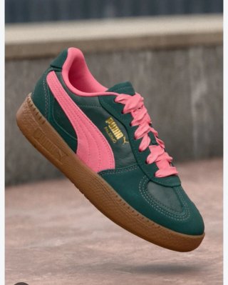 Zapatillas Puma Palermo Verde y Rosa Talla 36