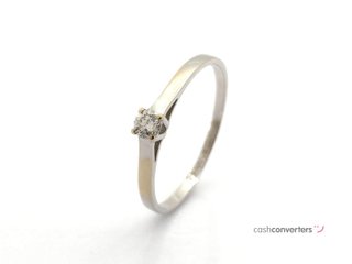 sortija oro 18k con piedra con diamante