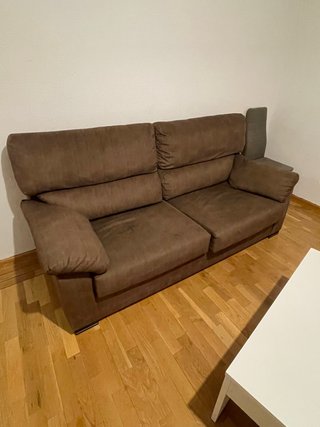 Sofá de 2 plazas marrón