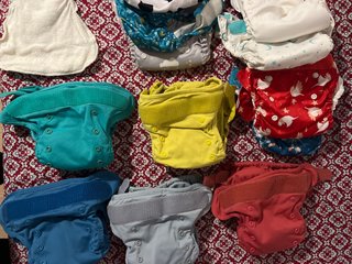 Lote de 23 pañales de tela reutilizables