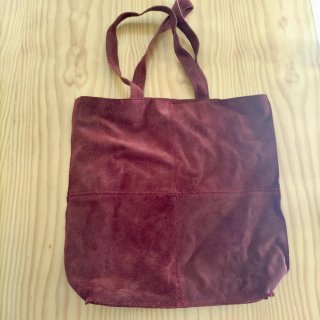 Bolso Tote de Ante Burdeos