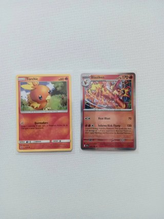Cartas Pokémon Torchic y Blaziken