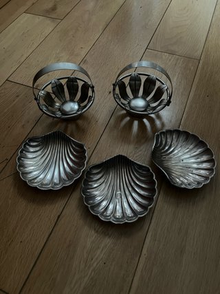 Set de 5 piezas decorativas de metal