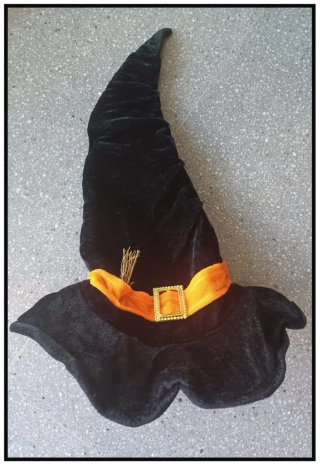 Gorro de Bruja Negro y Naranja