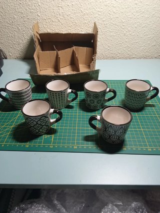 Set de 6 Tazas de Café H&H Vhera