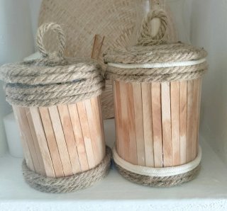 Set de 2 Botes Artesanos de Almacenaje