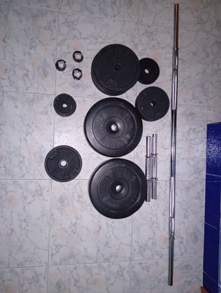 Kit de Musculación: Barras y Pesas