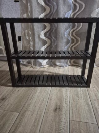 Estantería de madera y cajón de almacenamiento