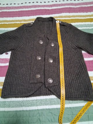 Chaqueta de punto gris