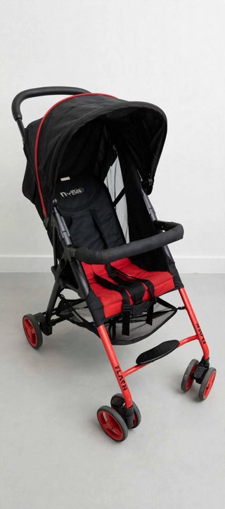 Silla de paseo Flash roja y negra