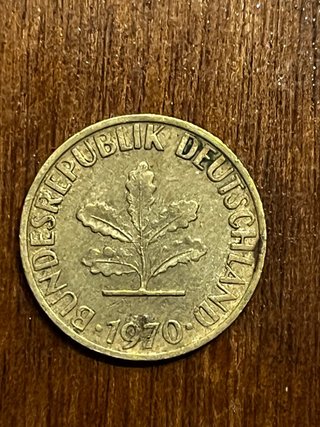 Moneda 5 Pfennig (1970) Alemania, 5 Pf
