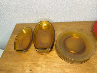Vajilla de Cristal Ámbar