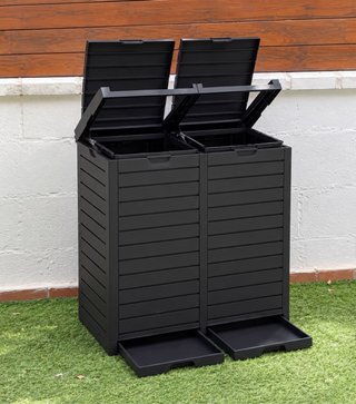 Cubo de Basura Doble para Exterior