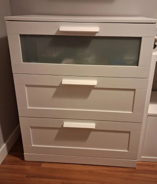 Cómoda de 3 cajones blanca