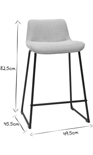 Set de dos taburetes de diseño con estructura metá