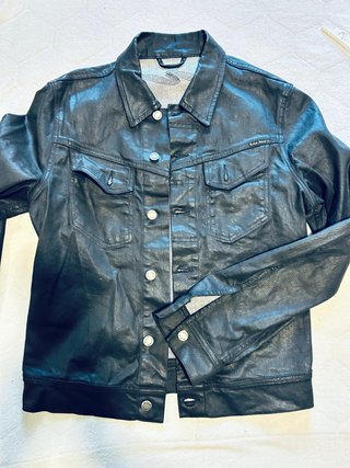 Cazadora Nudie Jeans Vaquera Encerada Negra