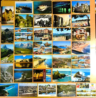 Lote de 39 postales de Nueva Aquitania