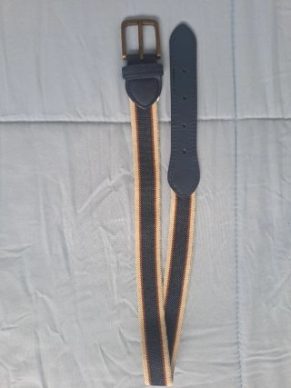 Cinturón Elástico niño Azul y Beige 65cm