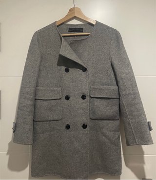 Abrigo Gris Zara Talla M