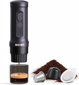 NUEVO Cafetera portátil BESCOST 4 en 1 cápsulas
