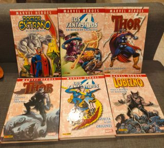 Pack 6 Marvel Héroes Panini- Thor, Lobezno...