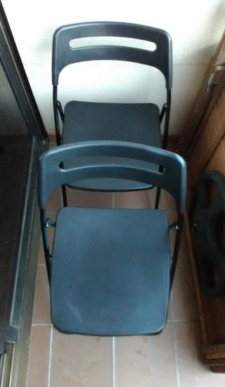 2 Sillas plegables IKEA Nisse negras