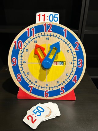 Reloj Educativo de Madera para Aprender la Hora