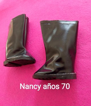 Botas altas negras antiguas Nancy años 70