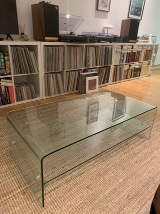 Mesa de centro de cristal Burano Cavehome