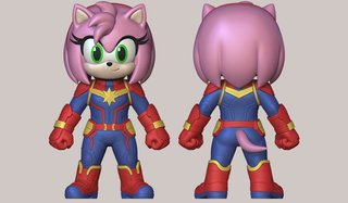 Figura 3D de Amy Rose