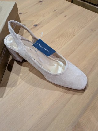 Zapatos de tacón destalonados Marypaz beige
