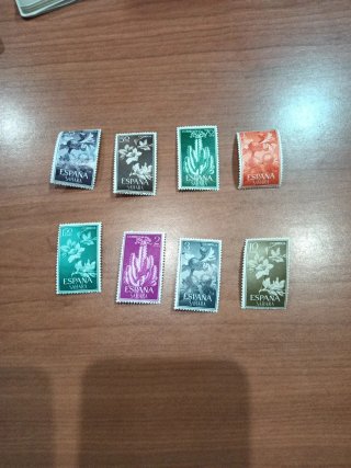 Colección de 8 Sellos España Sáhara Plantas