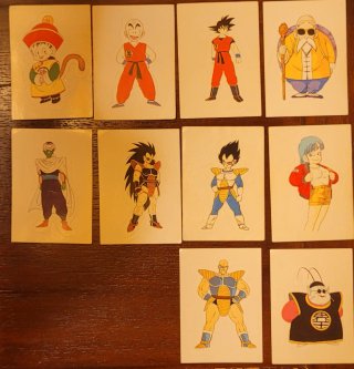 Lote 10 Cromos vintage Dragon Ball 1991