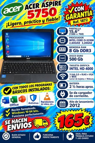 Portatil ACER ASPIRE 5750 (1872)