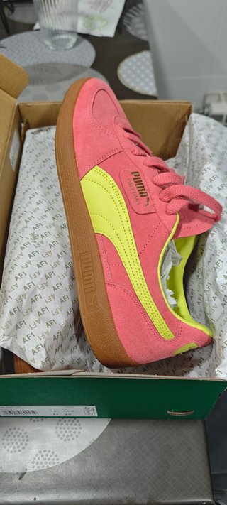 Zapatillas PUMA Palermo Rosa y Amarillo