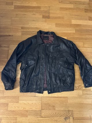 Chaqueta Bomber de Cuero Vintage