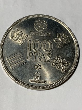 Moneda 100 Pesetas Mundial 82 *80