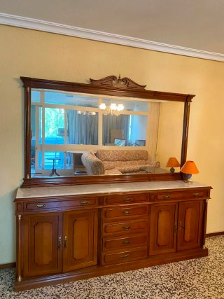 Aparador Vintage de Madera con Espejo