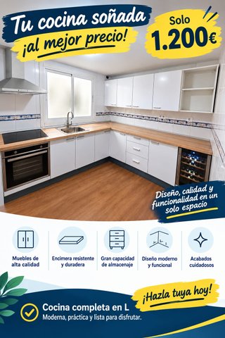 Cocina completa en L