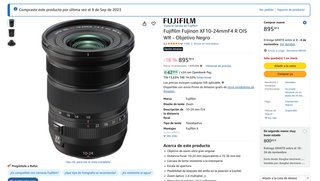 Objetivo Fujifilm XF 10-24mm F4 R OIS WR