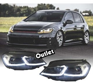 BY FAROS VOLKSWAGEN VW GOLF 7 12-17 DRL DINAMICOS NEGROS LOO