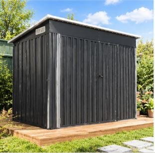 Cobertizo de Jardín Metálico 2,7 m2 con 3 Puertas