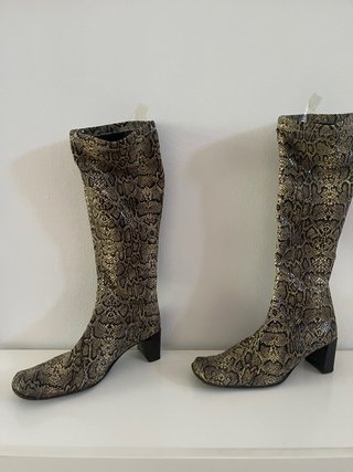 Botas Caña Alta Piel de Serpiente T39