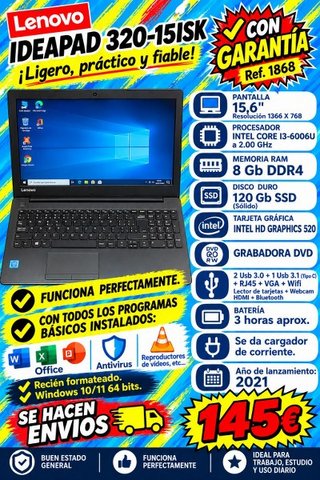 Portatil Lenovo IdeaPad 320-15ISK (1868)